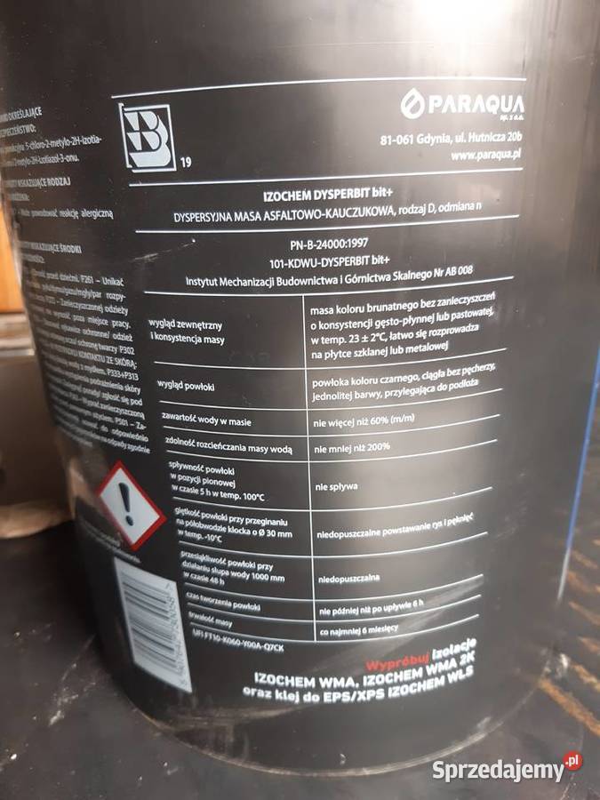 Dysperbit 20 masa asfaltowo kauczukowa