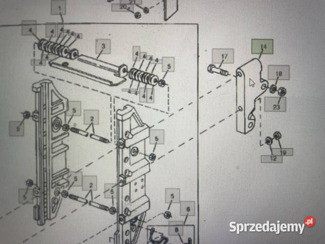 Dystans ramy zaczepowej r124423 do john deere Jastrzębniki sprzedam