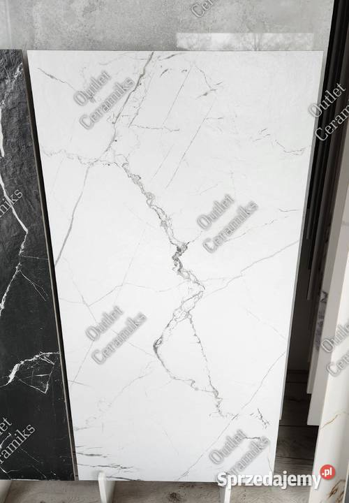 Płytki łazienkowe białe gres120x60 marmur Marmo Radom