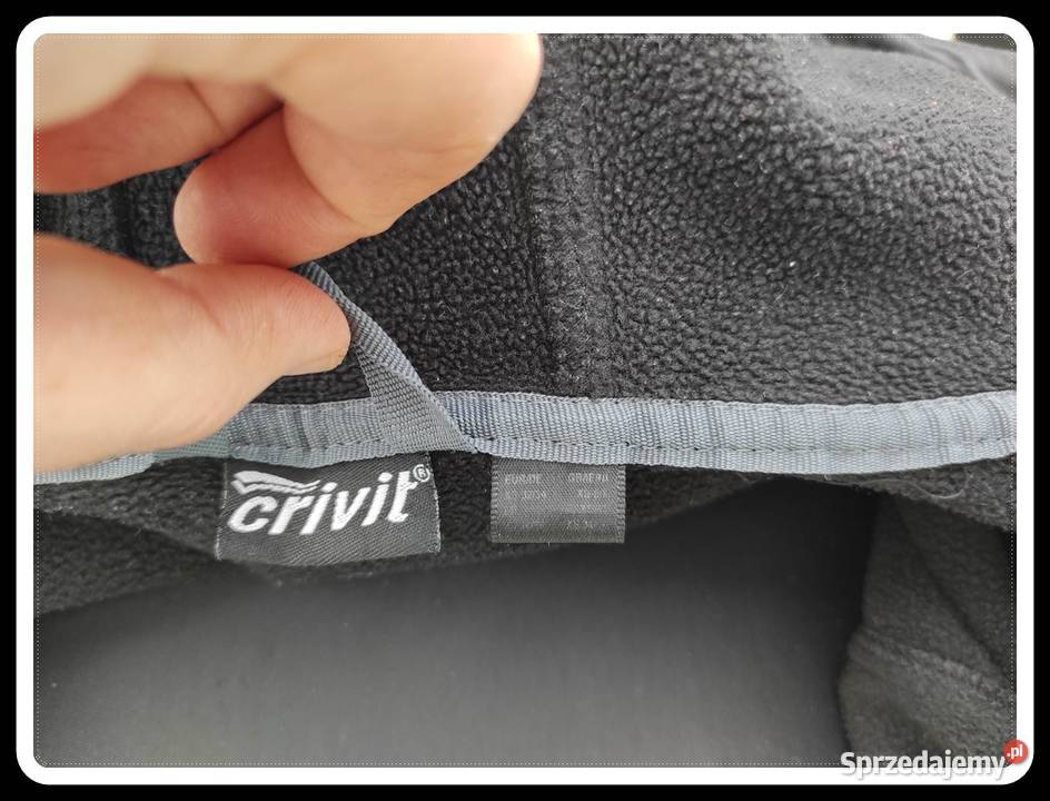 Crivit czarna dłuższa sportowa kurtka z kapturem Odzież sportowa