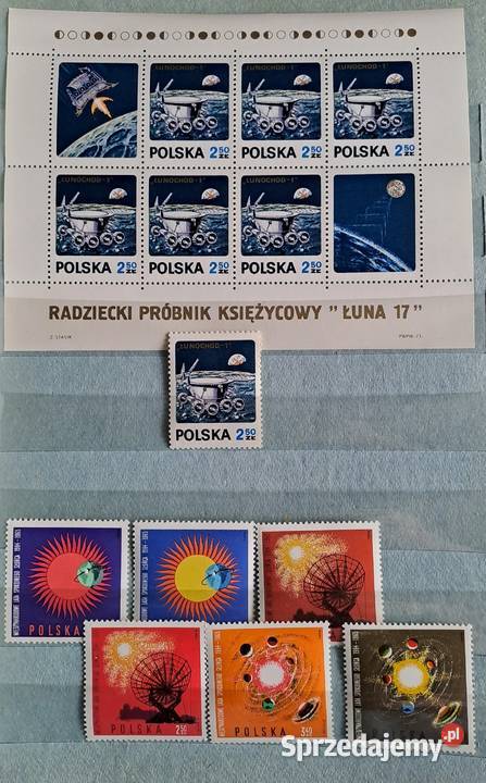Znaczki pocztowe Polska i CCCP kosmos Katowice