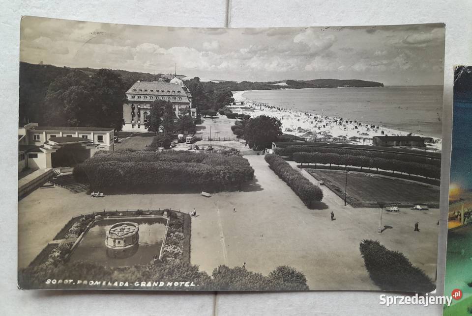 Trzy stare pocztówki kartki pocztowe Sopot z Dąbrowa Górnicza