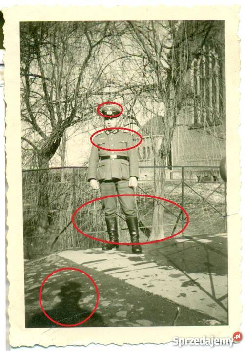 Stare zdjęcie żołnierz niemiecki grupowe 2 wojna Ostrów Wielkopolski