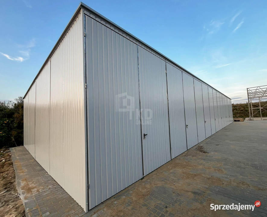 Hala blaszana 24x8m 8x brama dwuskrzydłowa biały lubelskie
