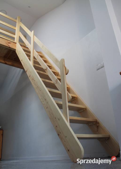 SCHODY SOSNA REGULOWANE MŁYNARSKIE DREWNIANE jednobiegowe  Łuków sprzedam