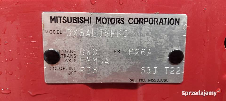 BELKA ZDERZAKA PRZÓD KOMPLETNA MITSUBISHI LANCER osobowe Międzychód