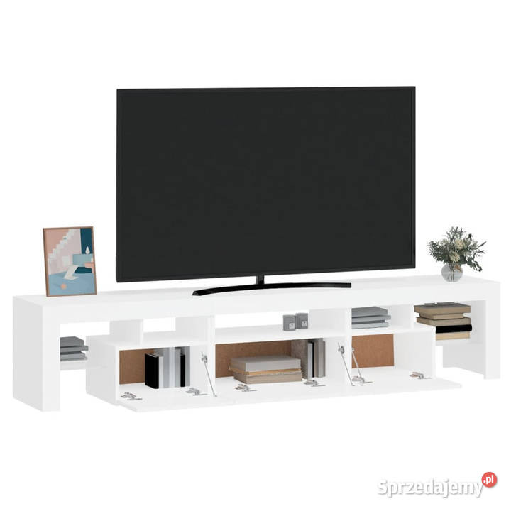 Szafka pod TV z oświetleniem LED biała Warszawa