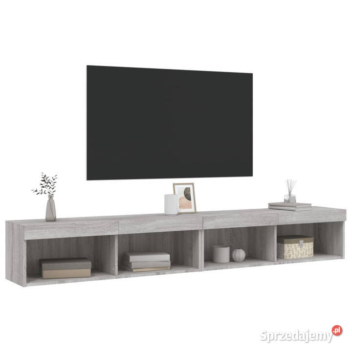 Szafki TV z LED 2 szary dąb sonoma 100x30x30 mazowieckie Warszawa