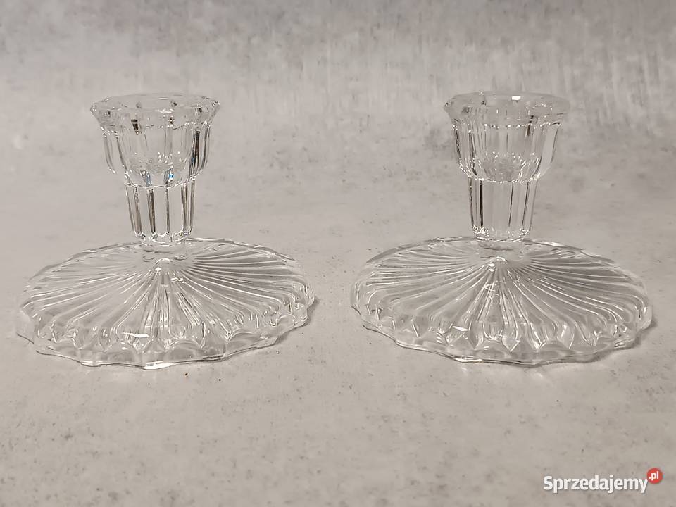 Lead Crystal Kryształowy Świecznik Przezroczysty Porcelana i szkło Jawor