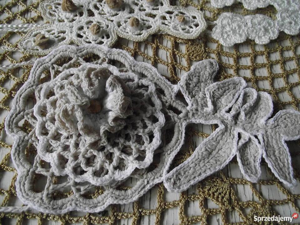 BAWEŁNIANA KORONKOWA AUTORSKA KOLIA Piła