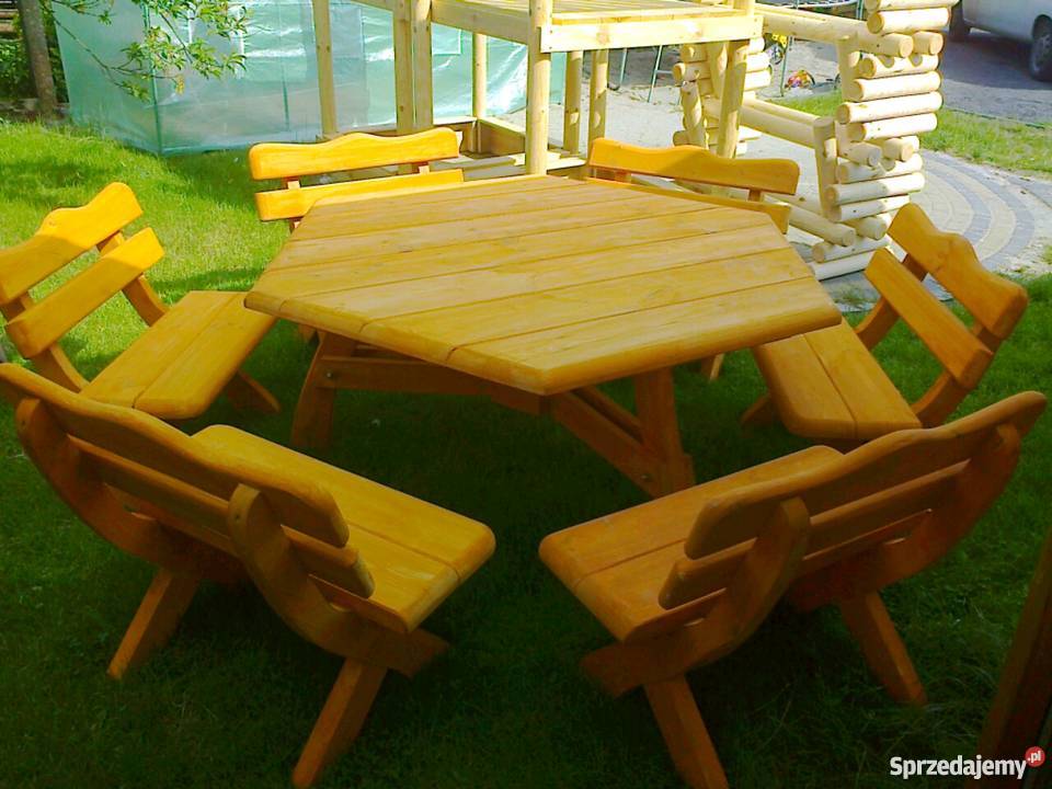 Meble ogrodowe barowe drewniane z Chojnice
