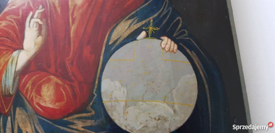 Ikona Jezus Chrystus Rosja pocz XIX wieku piękne Kraków