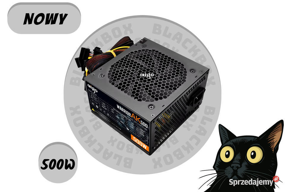 NOWY Zasilacz ATX Aigo 500W Węgrów