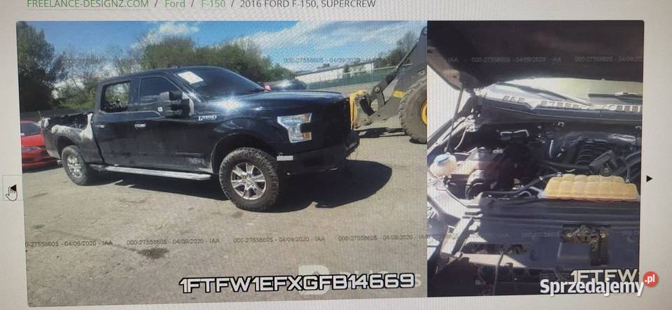 FORD 2016r F150 SUPERCREW udokumentowany Samochody na części Mojusz