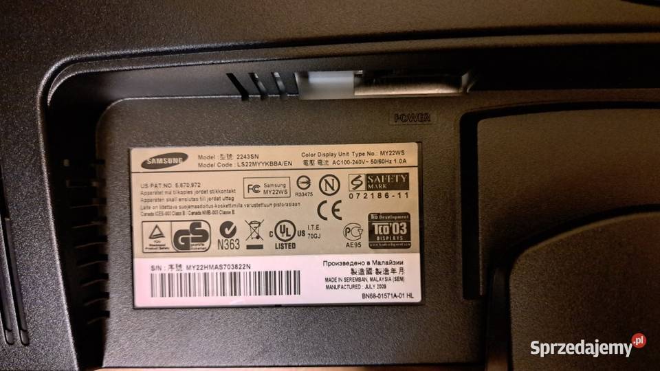 Monitor Samsung SyncMaster 2243SN LCD 22 22" Zielona Góra