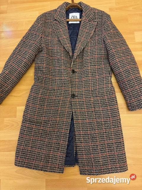 Płaszcz Zara Man męski S w kratkę pepitko na Odzież i bielizna męska Częstochowa