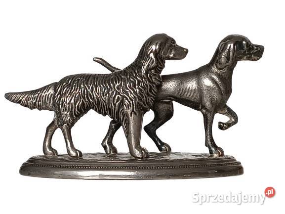 Para Psów Myśliwskich figurka metal Antyki, Sztuka, Kolekcje podkarpackie Rzeszów