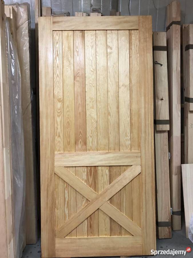 Drzwi drewniane wahadłowe 100x208 ręki kujawsko-pomorskie sprzedam