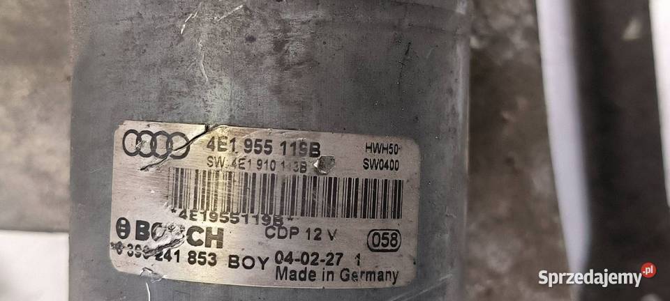 MECHANIZM WYCIERACZEK PRZÓD AUDI A8 D3 osobowe Lipno sprzedam