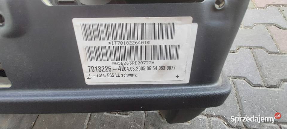 Deska rozdzielcza kokpit BMW 7 E65 LIFT 7018226