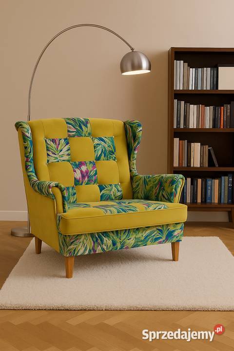 Fotel Patchwork Uszak Wypoczynkowy Dwuosobowy Kazimierz Biskupi