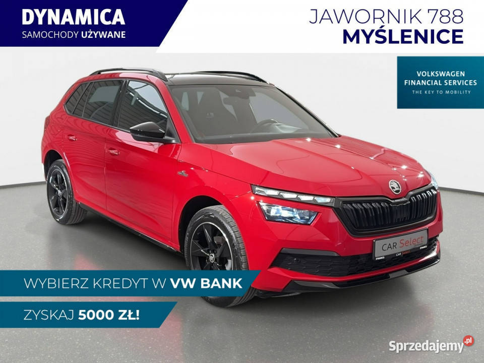 koda Kamiq VAT 23 Monte Carlo 15TSI 150 DSG 2022 relingi dachowe małopolskie Myślenice