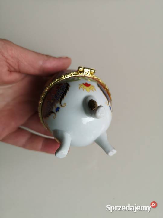 Porcelanowa szkatułka jajko vintage Toruń