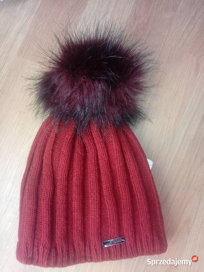 Nowa czapka damska bordowa małopolskie Chrzanów sprzedam
