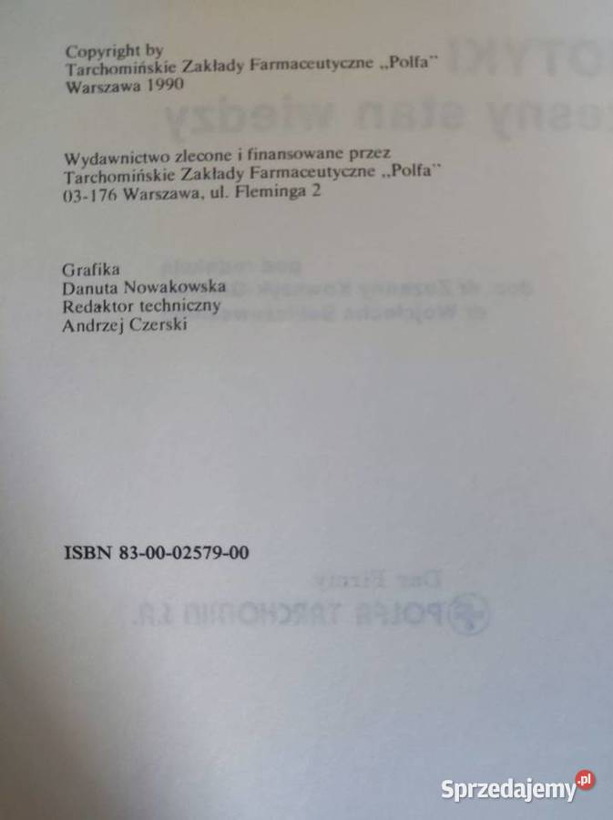 antybiotyki współczesny stan wiedzy 1990 Kielce