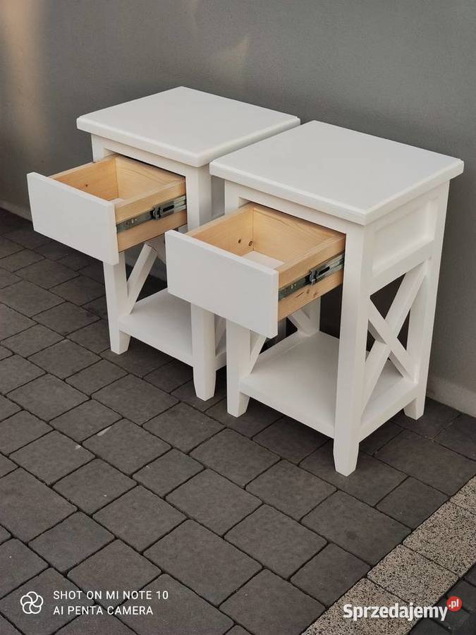 Stoloki nocne styl prowansalski 35cm