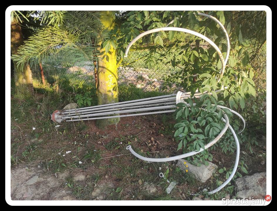 Wysoki metalowy ciężki kwietnik na wiszące mazowieckie Płock