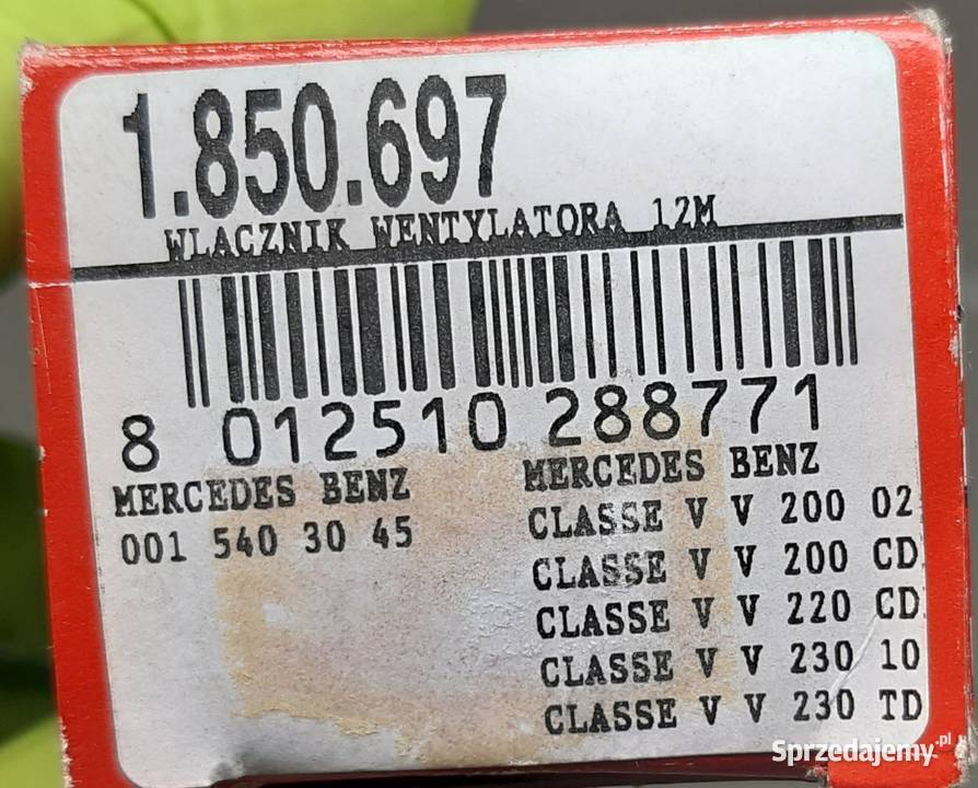CZUJNIK WENTYLATORA CHŁODNICY MERCEDES W638 Mielęcin