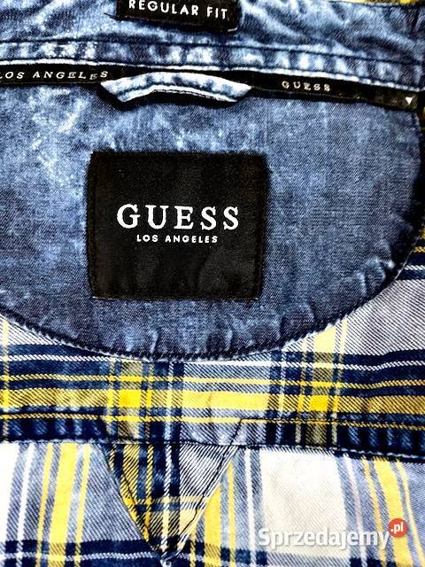 guess koszula meska kratka jeansowa bawełna 38 Choszczno