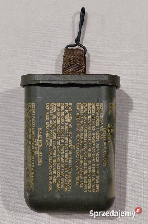 Pudełko wodoszczelne M258A1 Us Army decon kit Militaria Wrocław