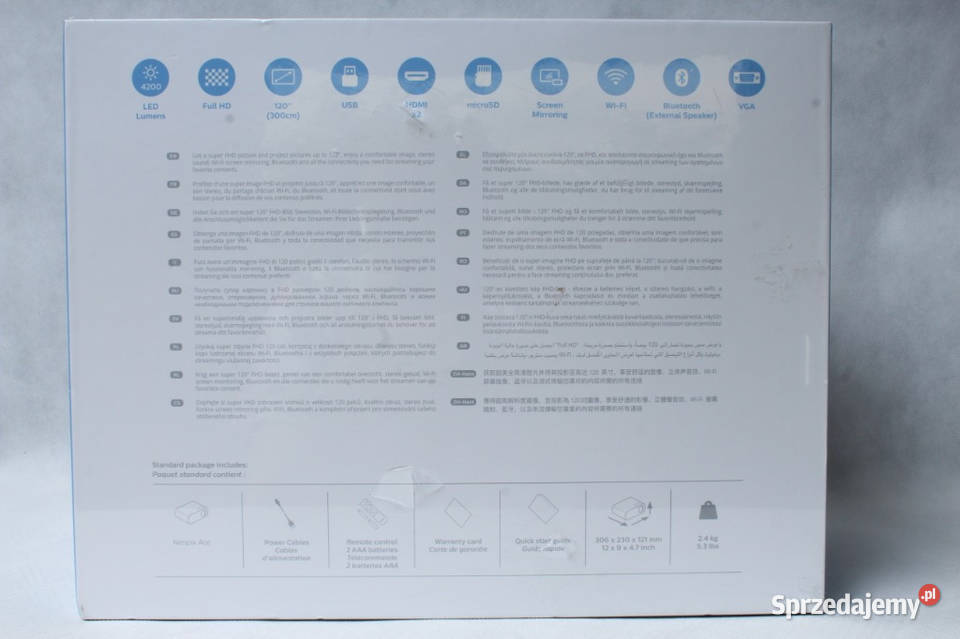 NOWY projektor PHILIPS 120 300 FullHD WiFi podkarpackie Rzeszów