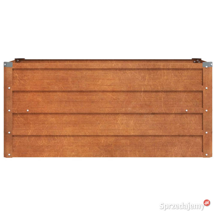 Podwyższona donica rdzawa 100x40x45 stal mazowieckie Warszawa