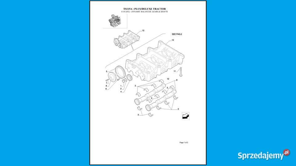 HOLLAND TS 115 A katalog części Polsku ponad Gdańsk