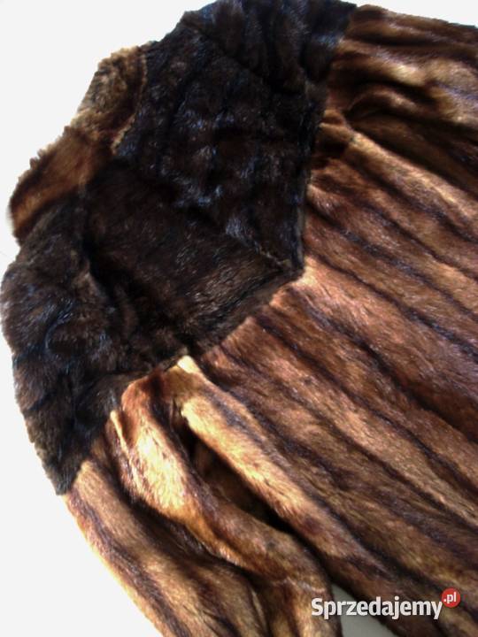 Piękne Futro Karmelowe 44 46 brązowy/beżowy Kurtki i płaszcze Nowy Sącz