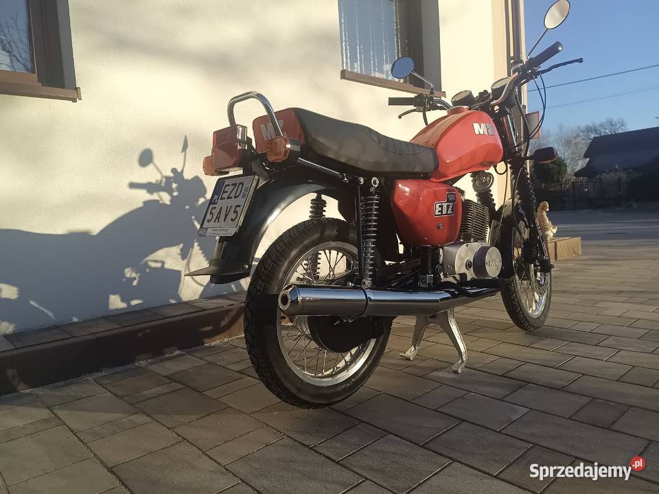 Nowa MZ ETZ 150 czerwona odbudowana Zduńska Wola