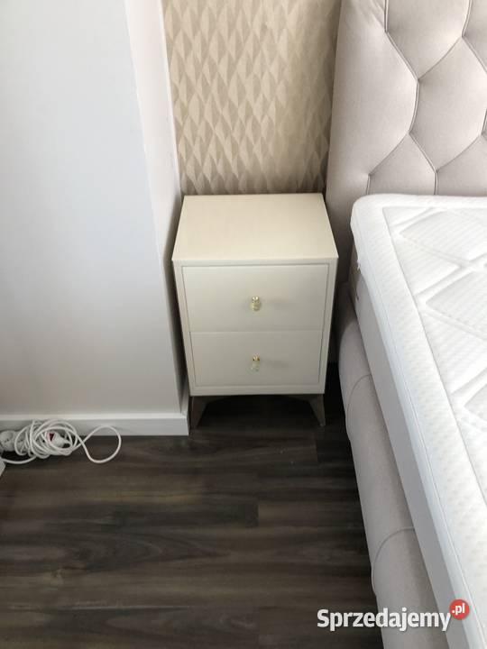 Stolik nocny kremowy glamour Kępno