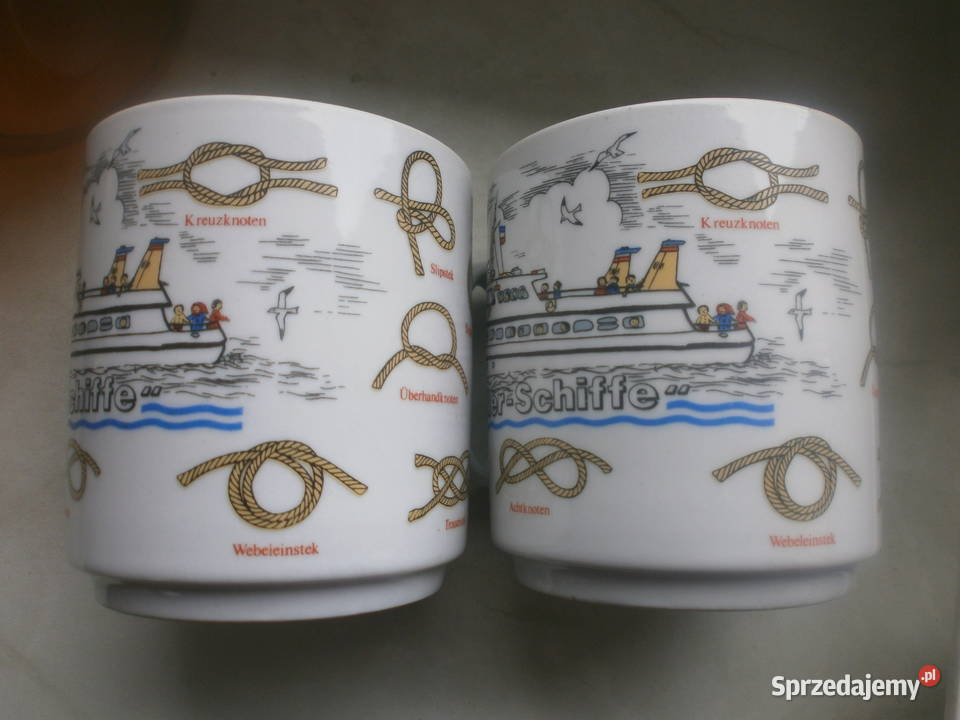 kubek żeglarski z węzłami porcelana Pozostałe lubuskie Zielona Góra