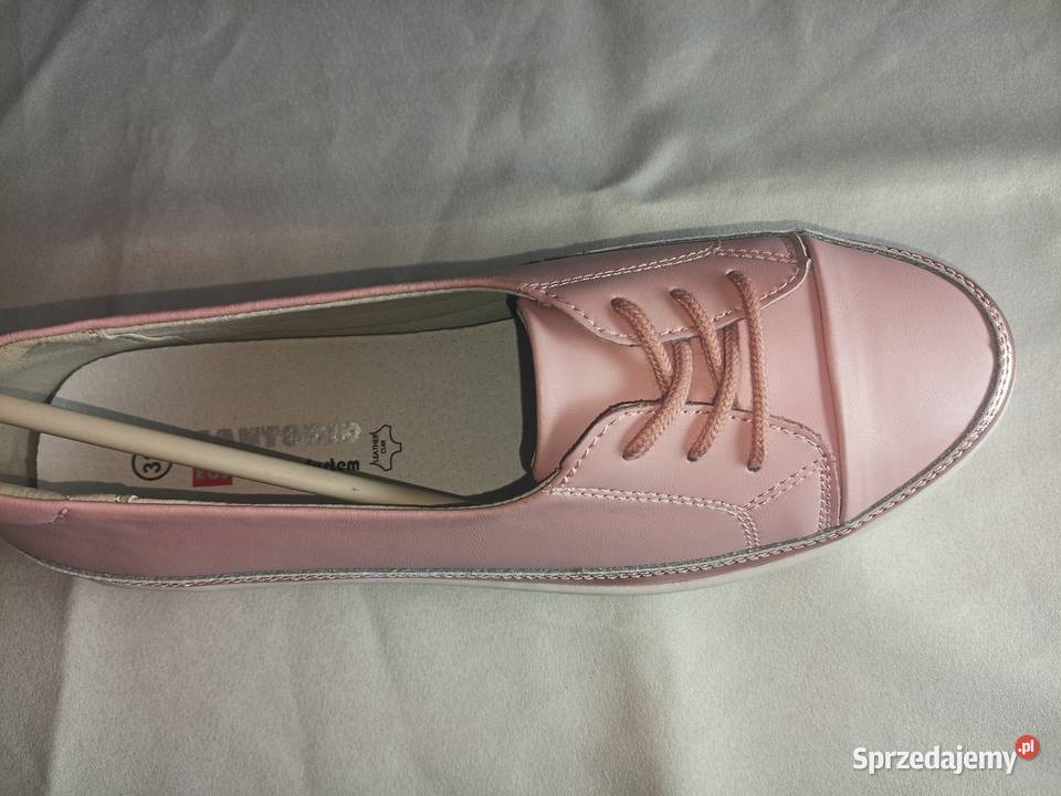 Skórzana Trampina Balerinki