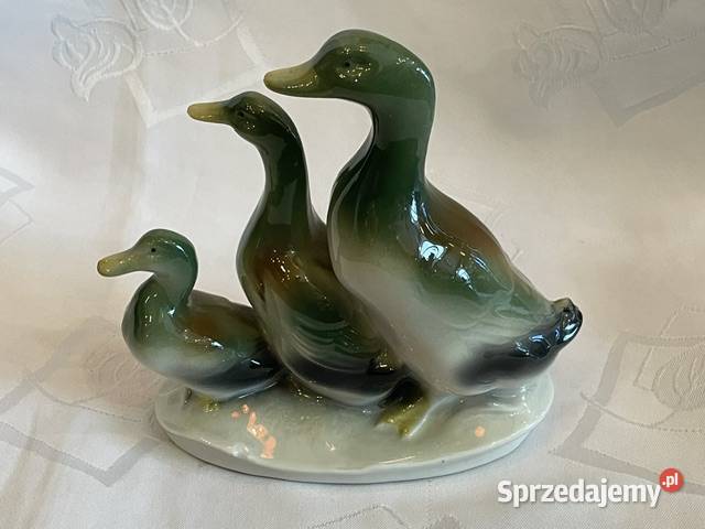 Porcelanowa figurka trzech kaczek NRD GDR Kraków sprzedam
