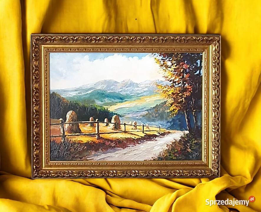 Duży obraz olejny ręcznie malowany Nowy Sącz