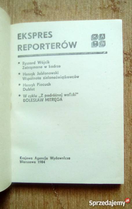 EKSPRES REPORTERÓW M IN DUBLET H PIECUCH Rok wydania 1984 lubelskie