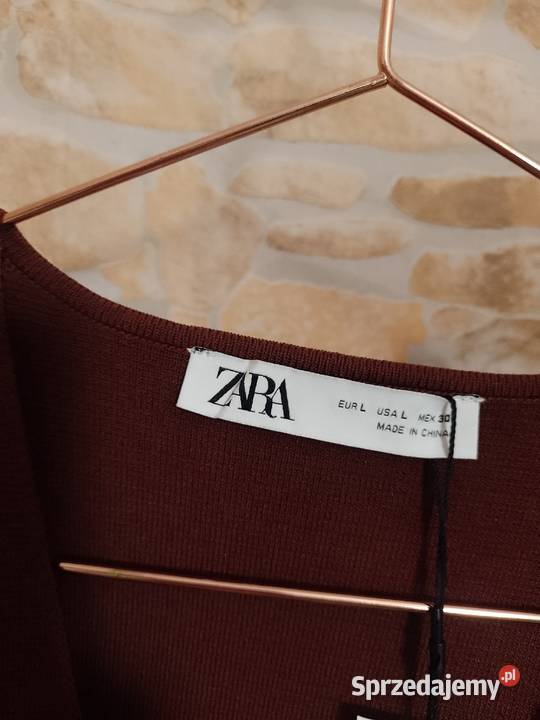 40L ZARA Brązowa Dzianinowa Kamizelka małopolskie Kraków
