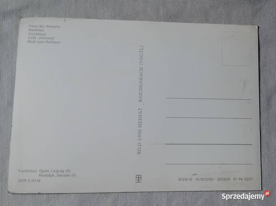 Pocztówka Dessau 1983 r Koźminek