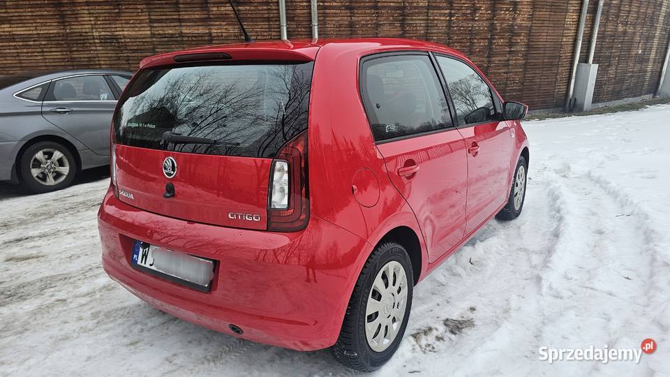 Skoda city go 10 MPI 75 LPG salon Polska 2019r czerwony mazowieckie