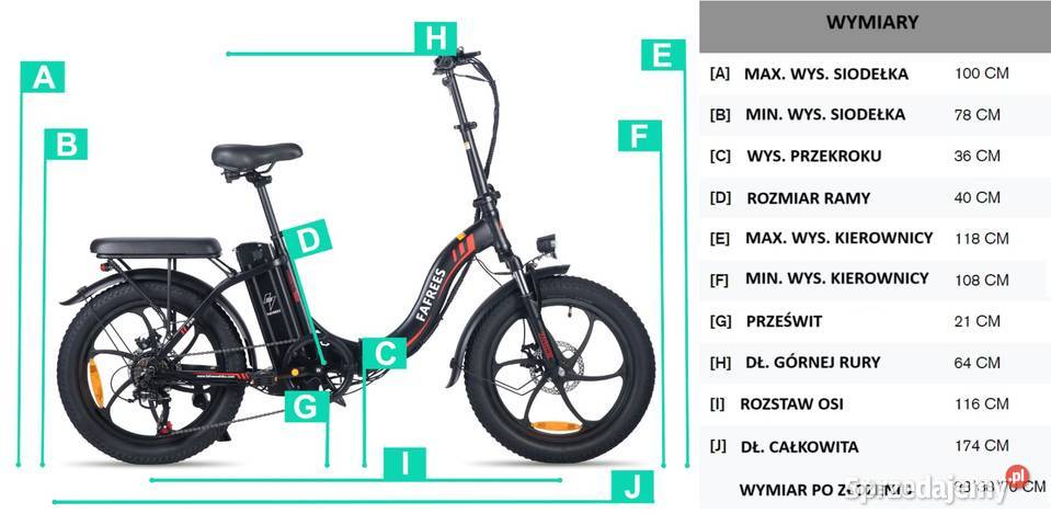 FAFREES F20 składany miejski fat ebike 250W 36V Tarnobrzeg