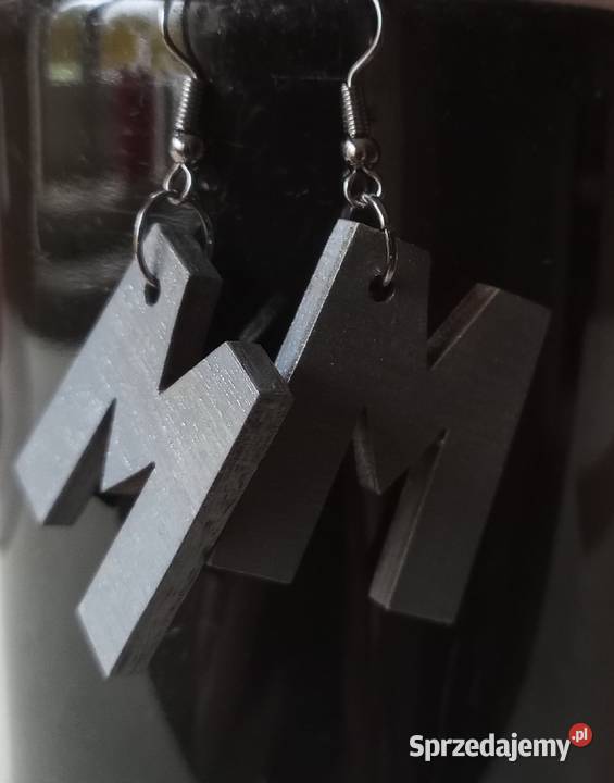 Kolczyki drewniane M handmade Sosnowiec sprzedam